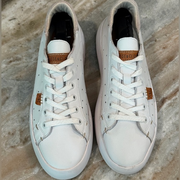 Women’s MUSSE & CLOUD Margot white leather sneakers- Size 10 - Picture 4 of 10